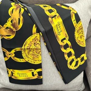 Dennis Basso Black and Yellow Scarf